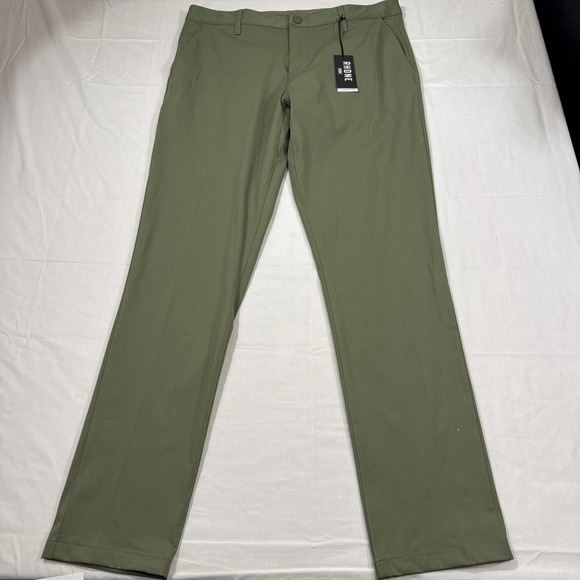 RHONE CommuterSlim Fit Pants 35X32 RETAIL $138Olive #295 NWT